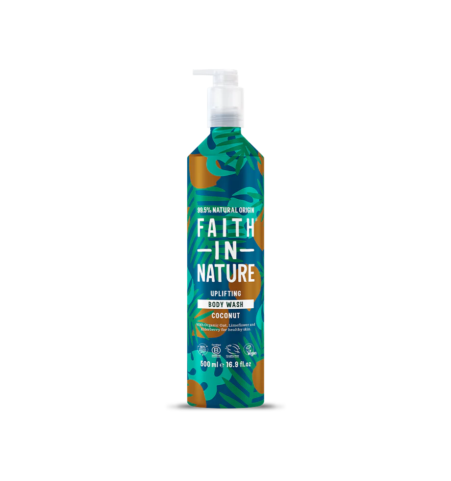 Faith In Nature Coconut Body Wash - 500ml Aluminium Bottle