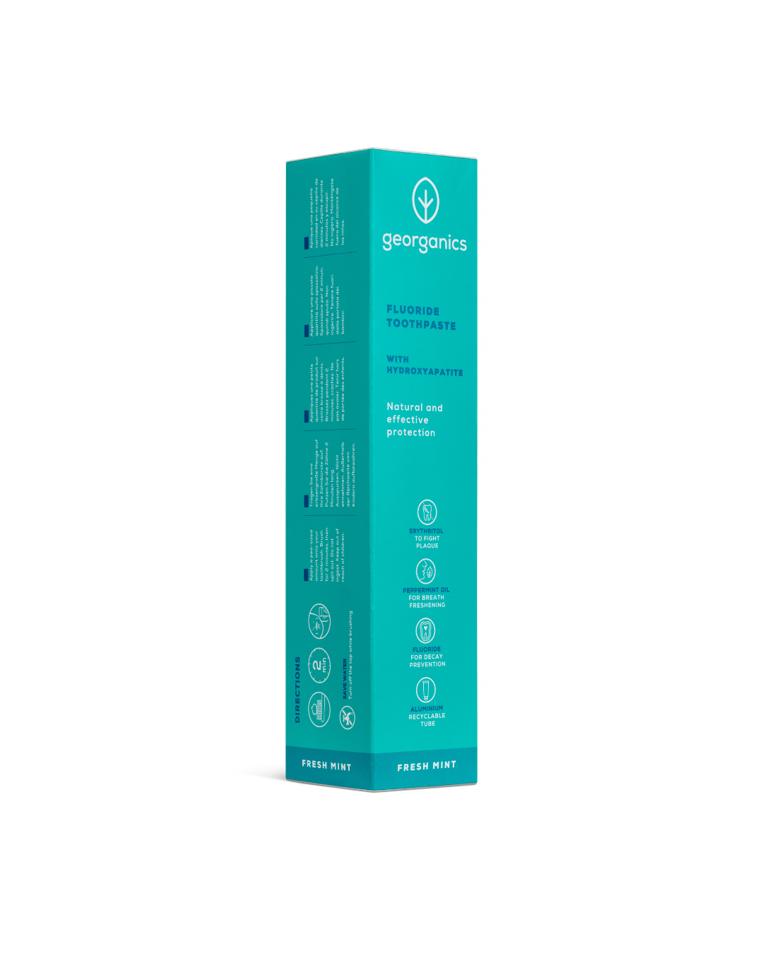 Georganics Toothpaste Tube with Hydroxyapatite - Fresh Mint