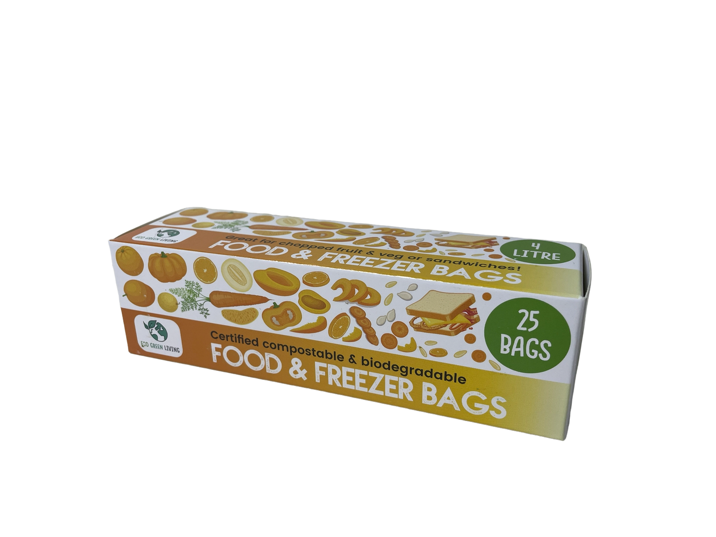 Eco Green Living 4 L Compostable Food and Freezer Bags