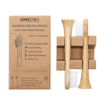 Bamboo Philips Sonicare Compatible Electric Brush Heads