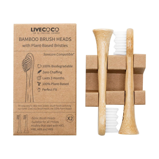 Bamboo Philips Sonicare Compatible Electric Brush Heads