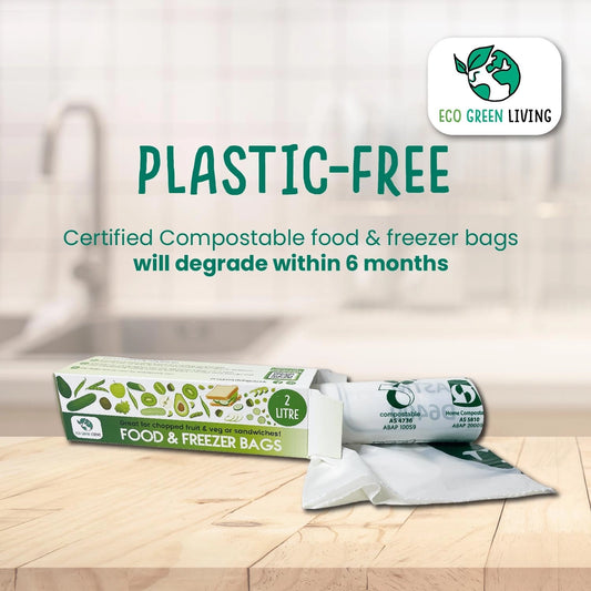 Eco Green Living 4 L Compostable Food and Freezer Bags