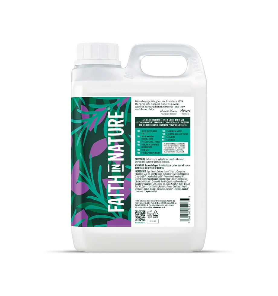 Faith In Nature Lavender and Geranium Conditioner 2.5L Refill
