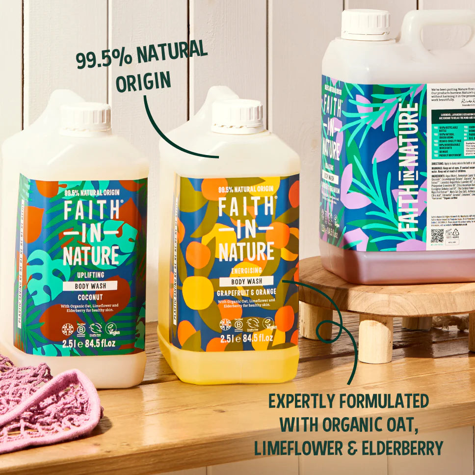 Faith In Nature Grapefruit and Orange Body Wash - 2.5L refill