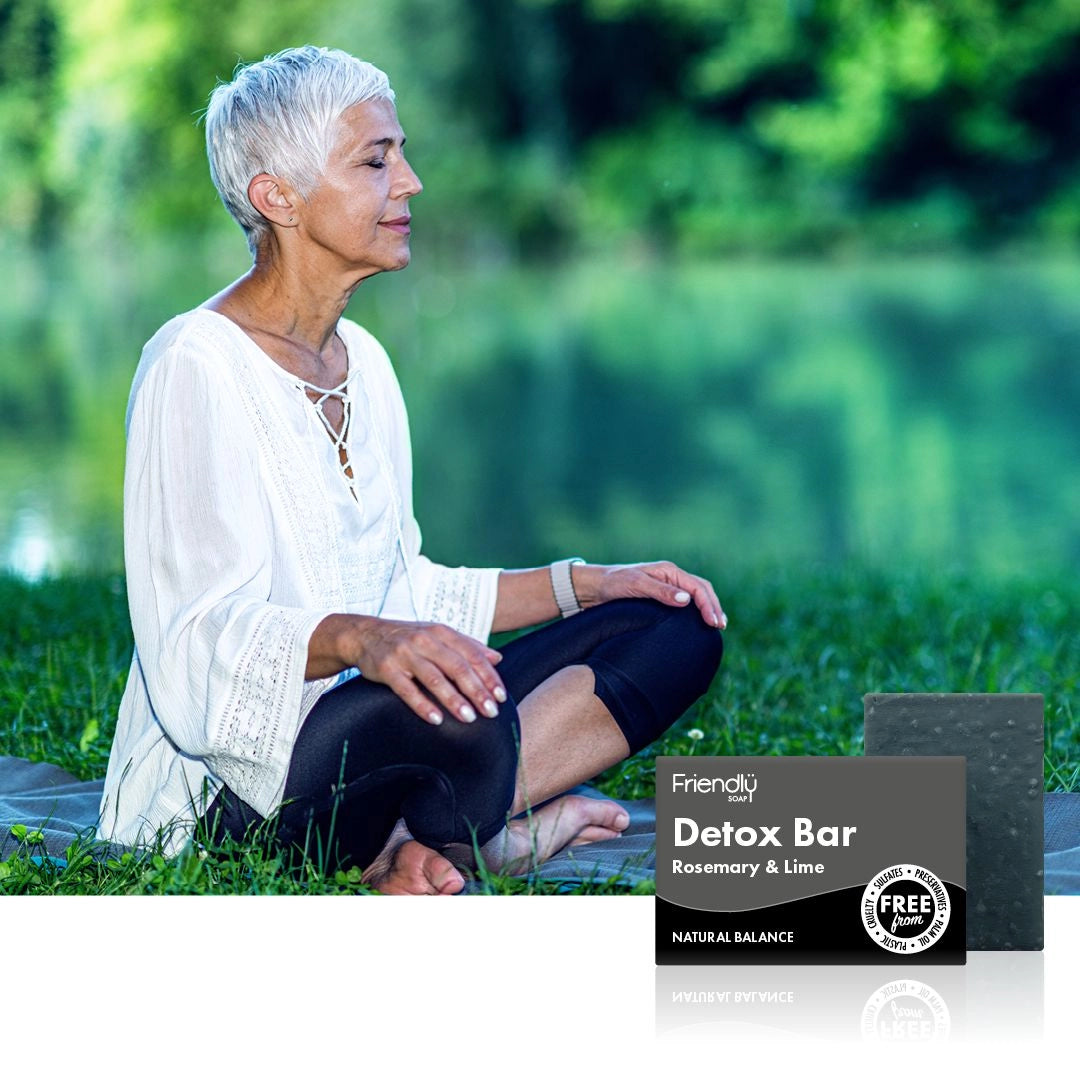 Friendly Soap Detox Bar - Rosemary & Lime with Activated Charcoal