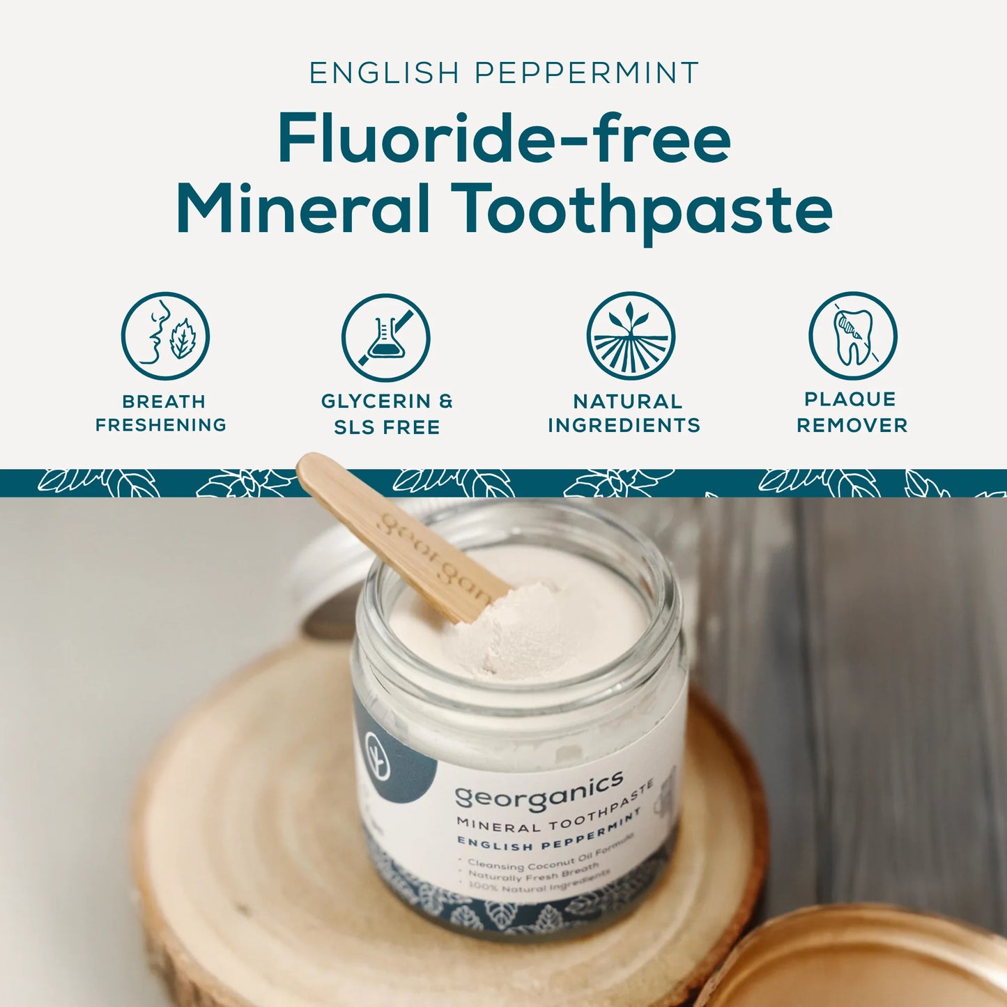 Georganics Mineral Toothpaste,  Fluoride Free - Peppermint