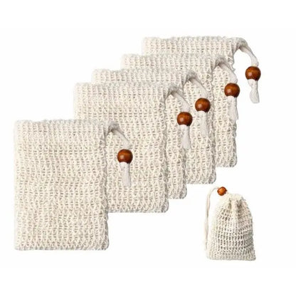 Soap Bag - Sisal, Natural Fibre Mesh Soap Pouch Sack