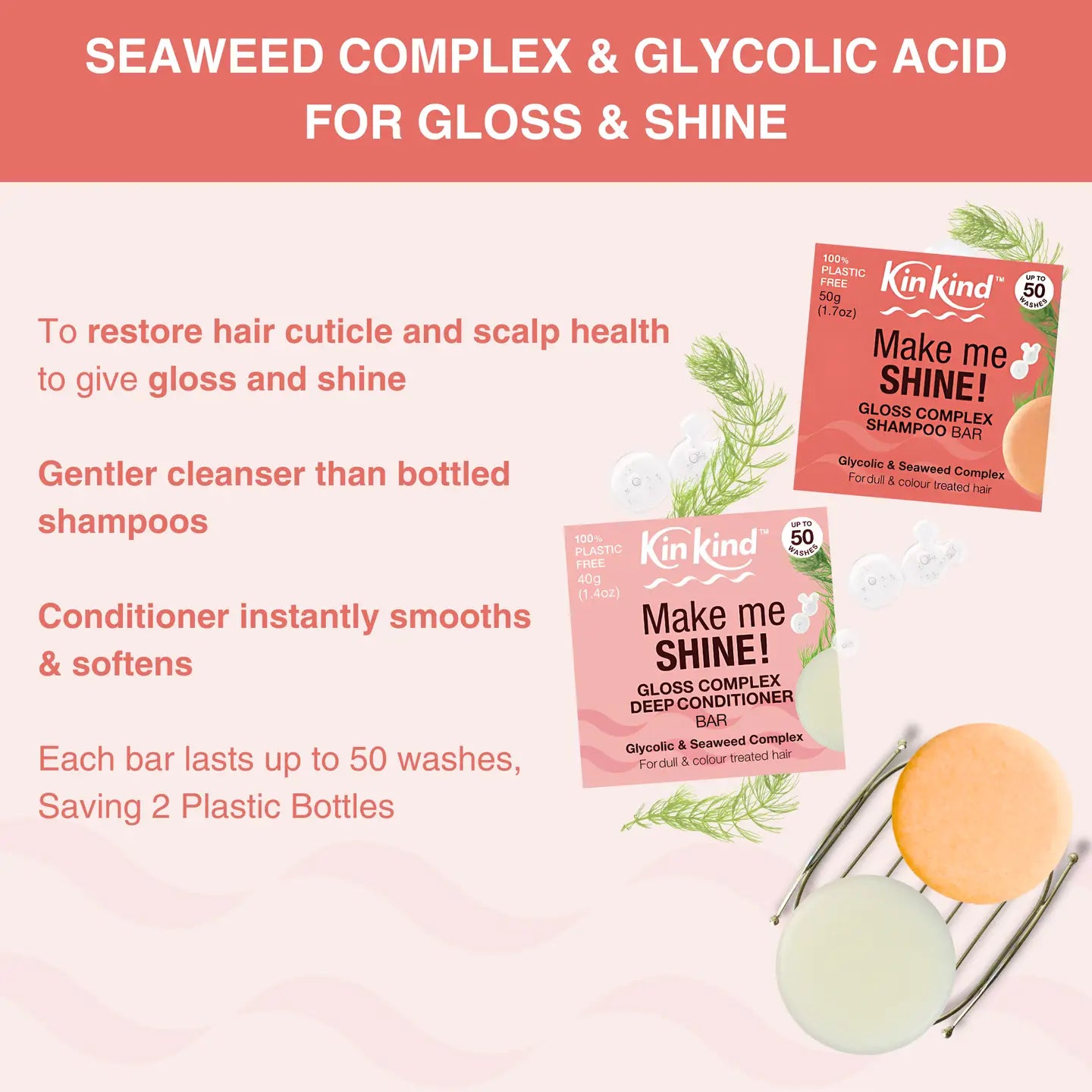 KinKind Make Me Shine! Glycolic Gloss Shampoo Bar