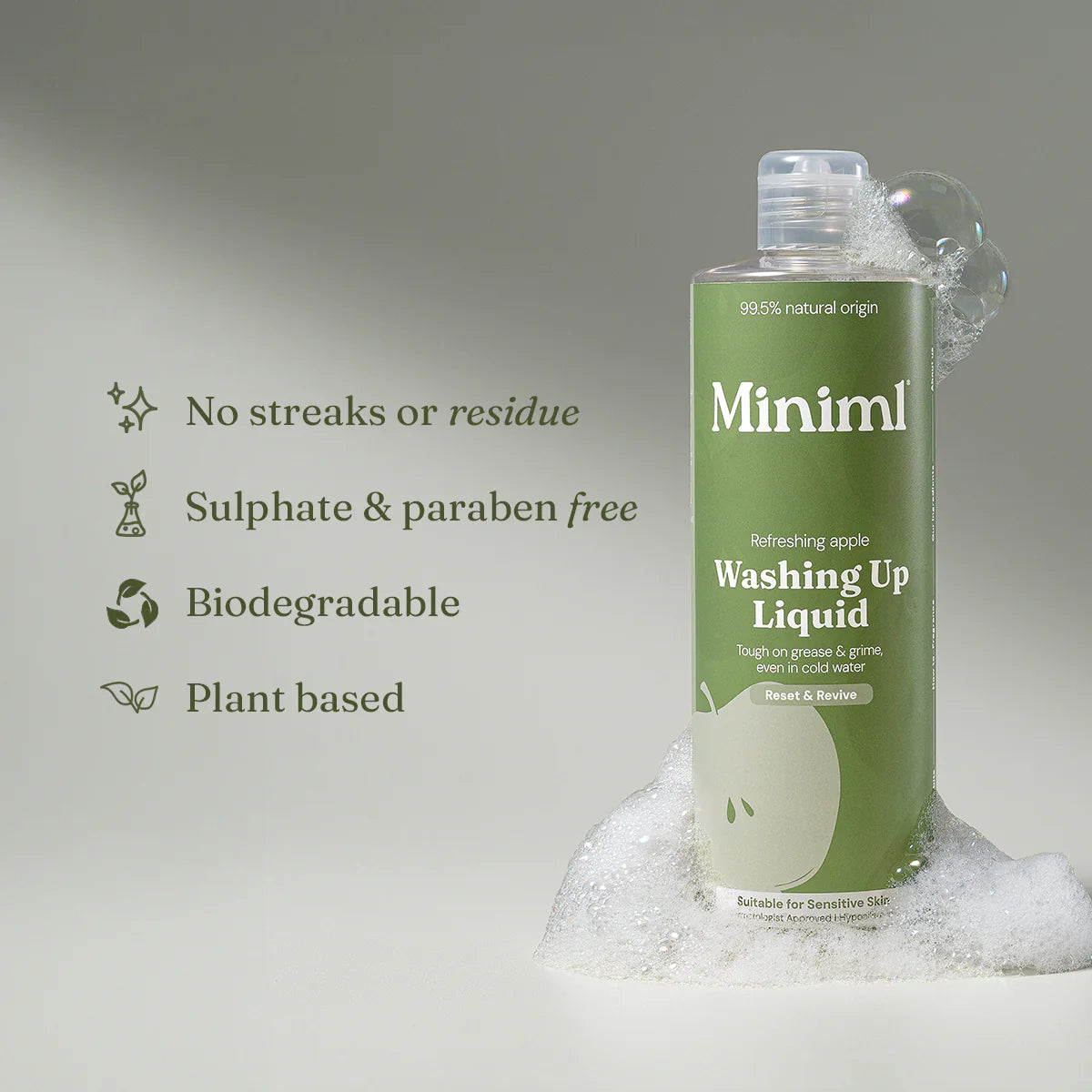 Washing Up Liquid Refreshing Apple - 400ml PET bottle