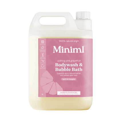 Bodywash + Bubblebath - Uplifting Pink Grapefruit 5L Refill