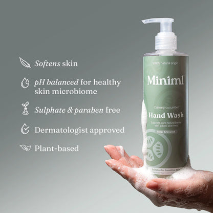Miniml Hand Wash Calming Cucumber, 1 Litre Refill pouch.