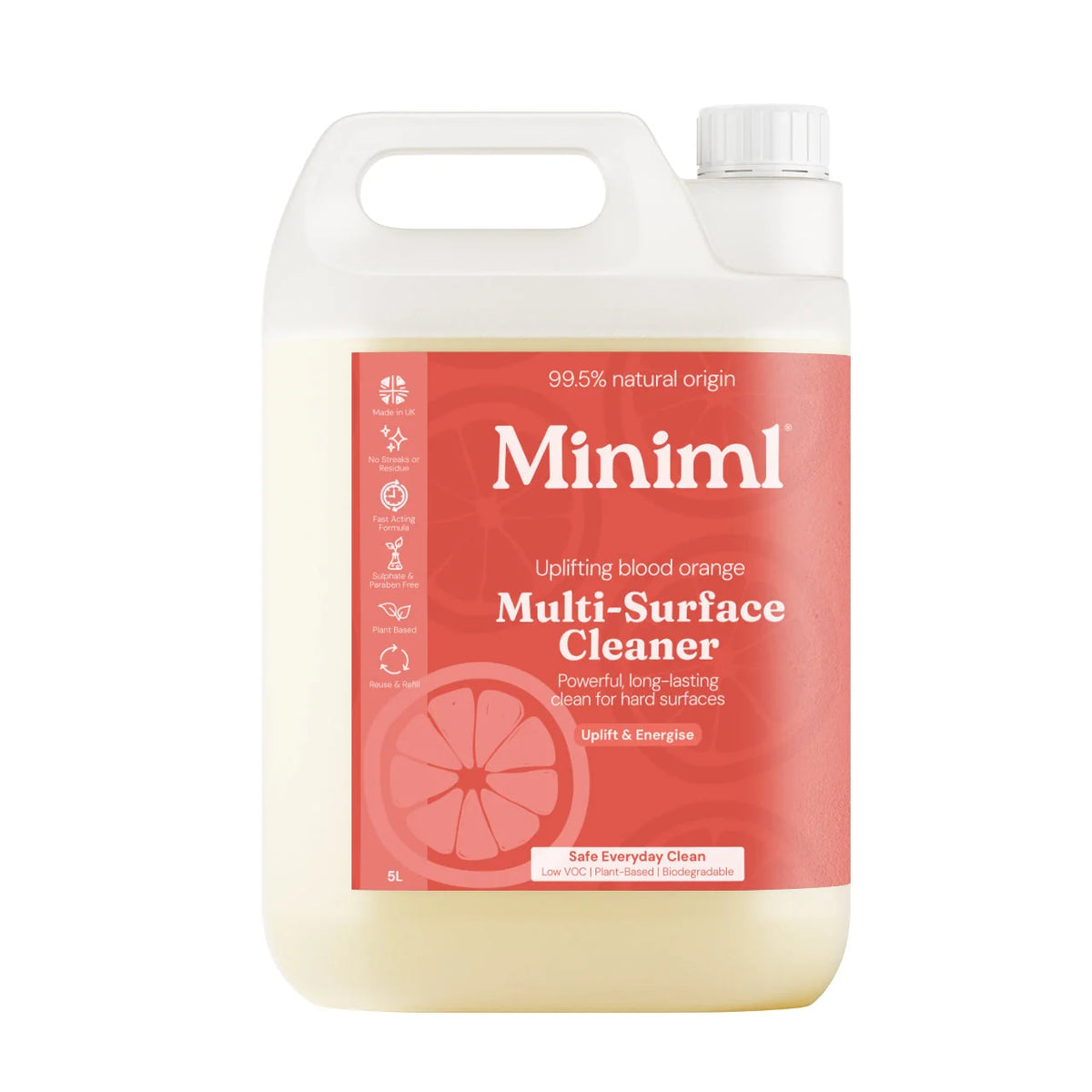 Miniml Eco Multi-Surface Cleaner 5L refill - Blood Orange