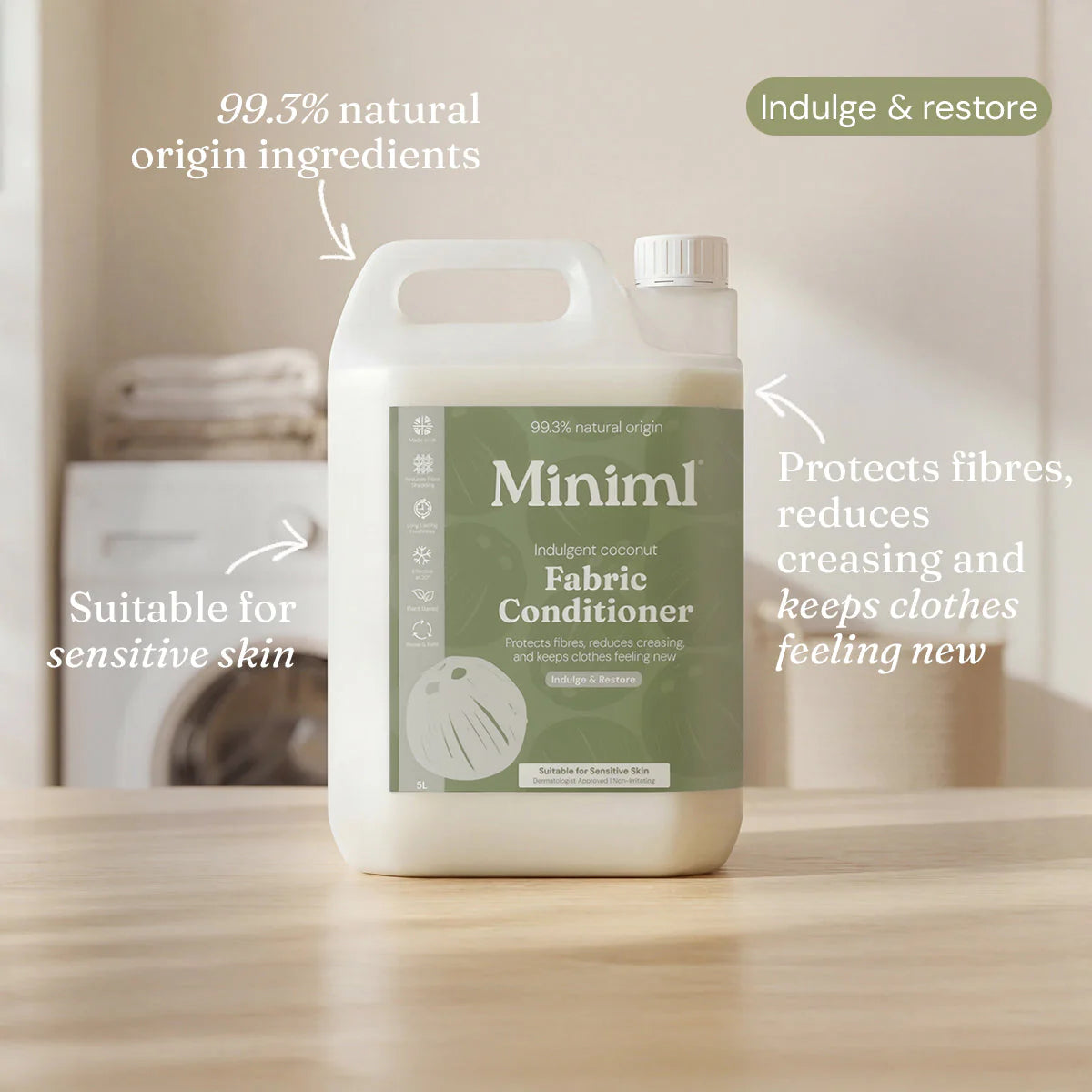 Minimal Fabric Conditioner - Indulgent Coconut 5 L refill