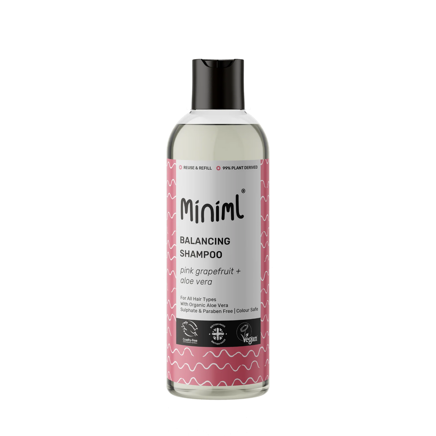 Miniml Balancing Shampoo 500ml PET bottle - Pink Grapefruit and Aloe Vera