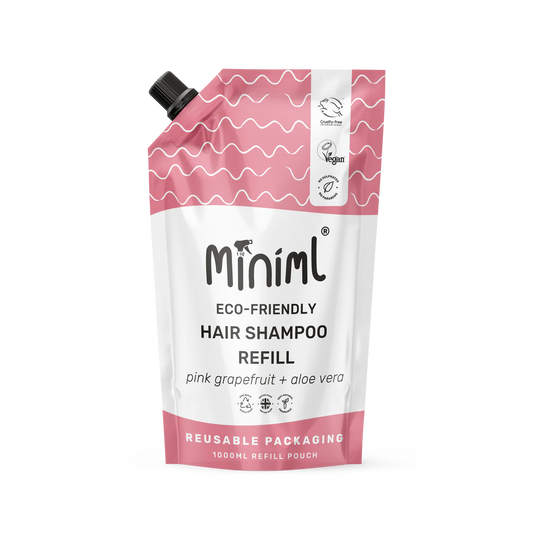 Miniml Balancing Shampoo 1 Litre refill pouch - Pink Grapefruit and Aloe Vera