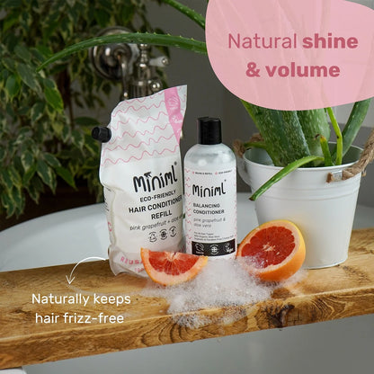 Miniml Balancing Conditioner 1 litre Refill Pouch - Pink Grapefruit and Aloe Vera