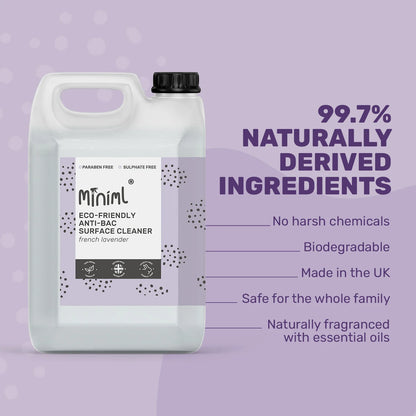 Miniml Anti-Bac Surface Cleaner 5 Litre Refill - French Lavender