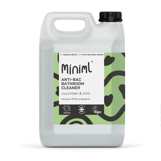 Miniml Anti Bac Bathroom Cleaner 5 litre Refill - Cucumber and Mint