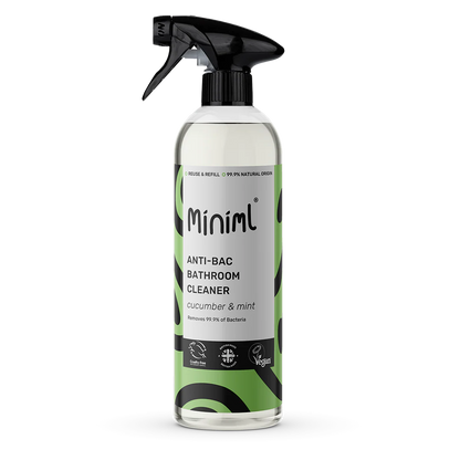 Miniml Anti Bac Bathroom Cleaner 750ml PET refillable Bottle - Cucumber and Mint.