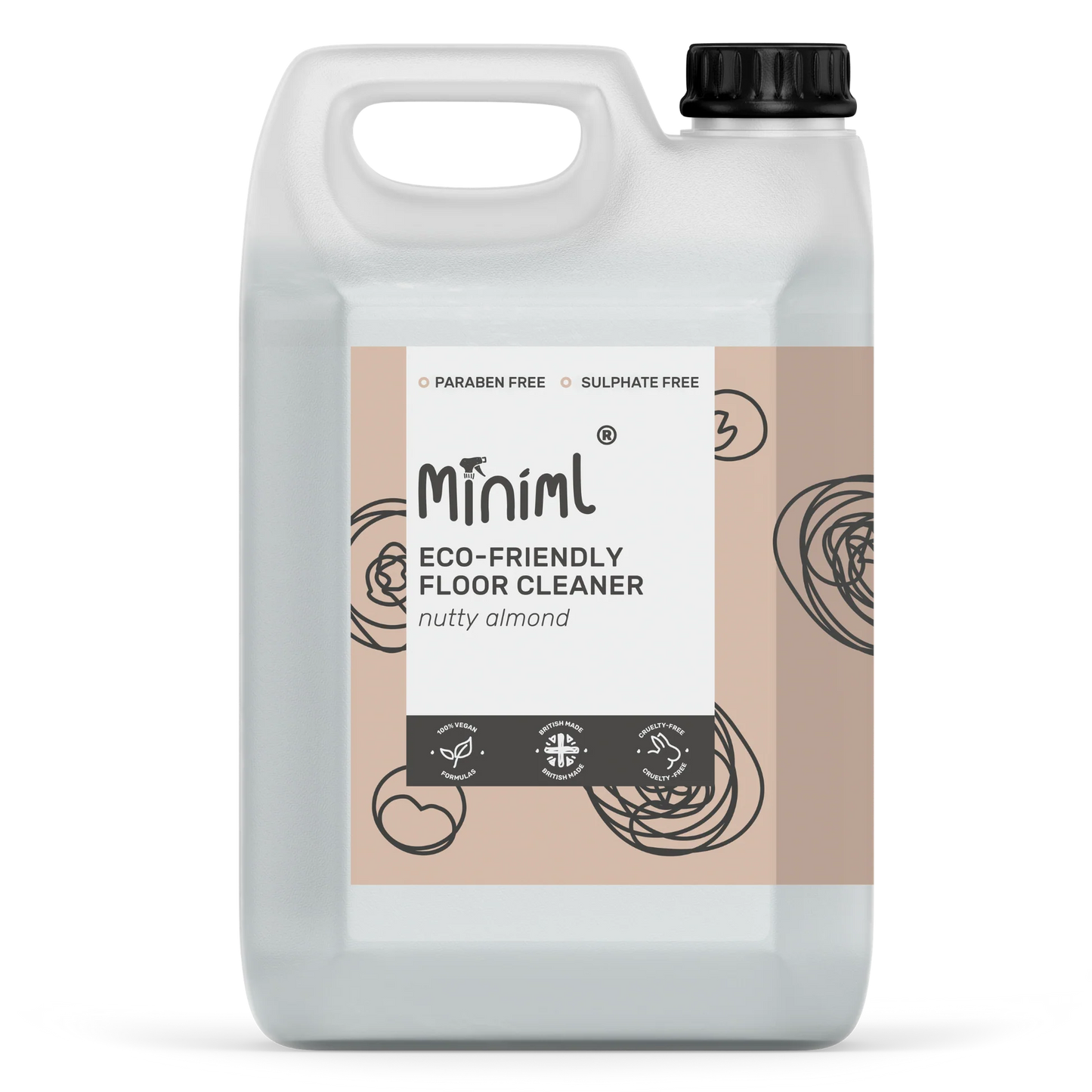 Minimal Eco Floor Cleaner 5L Litre refill - Nutty Almond