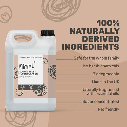 Minimal Eco Floor Cleaner 5L Litre refill - Nutty Almond