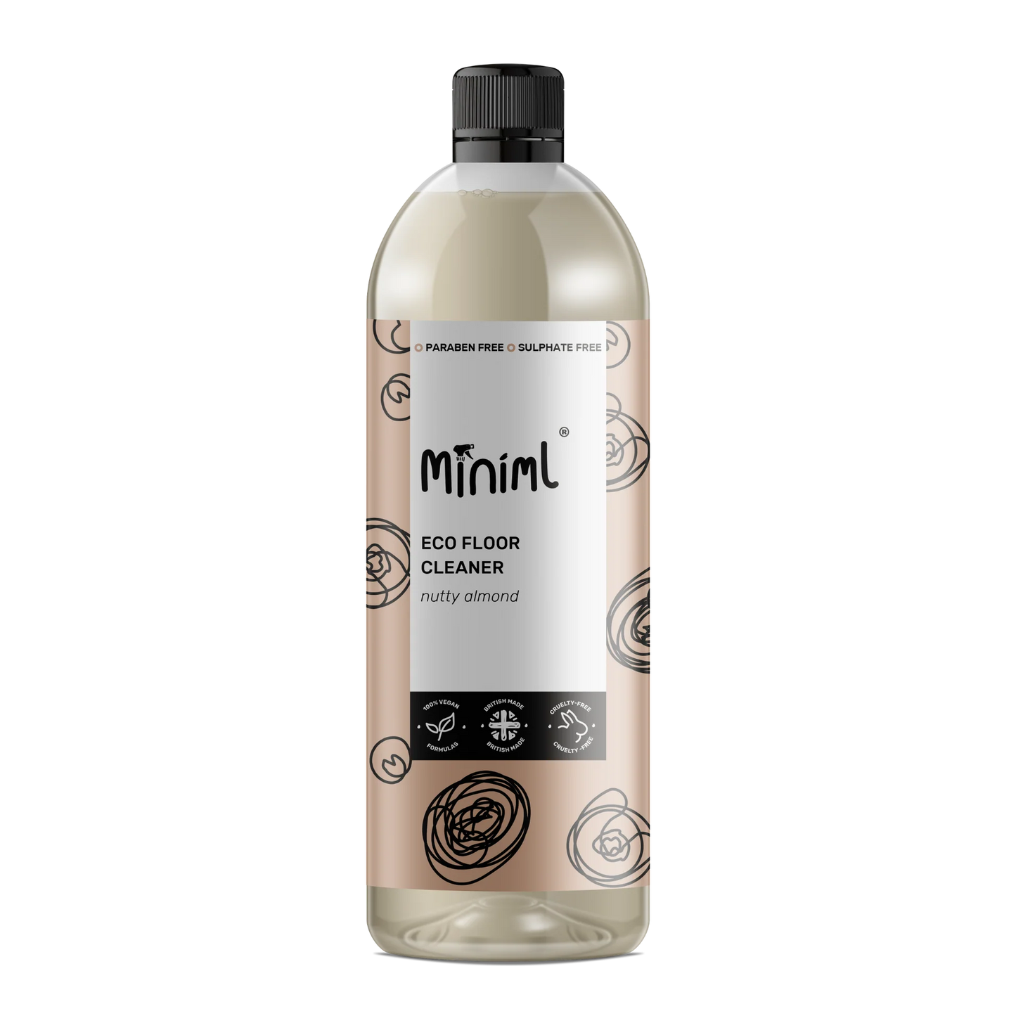 Minimal Eco Floor Cleaner 750 ml PET refillable bottle - Nutty Almond