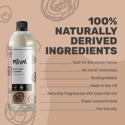 Minimal Eco Floor Cleaner 750 ml PET refillable bottle - Nutty Almond