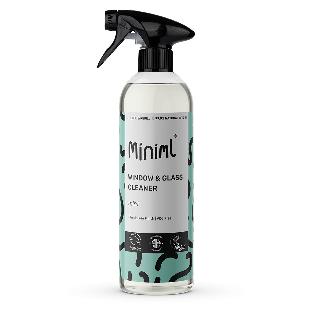Miniml Window and Glass Cleaner 750ml PET refillable bottle - Mint