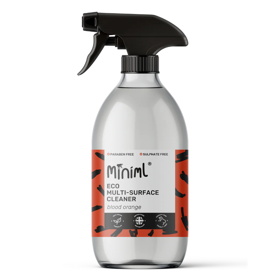 Miniml Eco Multi-Surface Cleaner 500ml Glass Bottle - Blood Orange