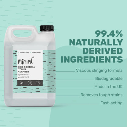 Miniml 1 litre Spearmint and Peppermint Toilet Cleaner  - 5 litre refill
