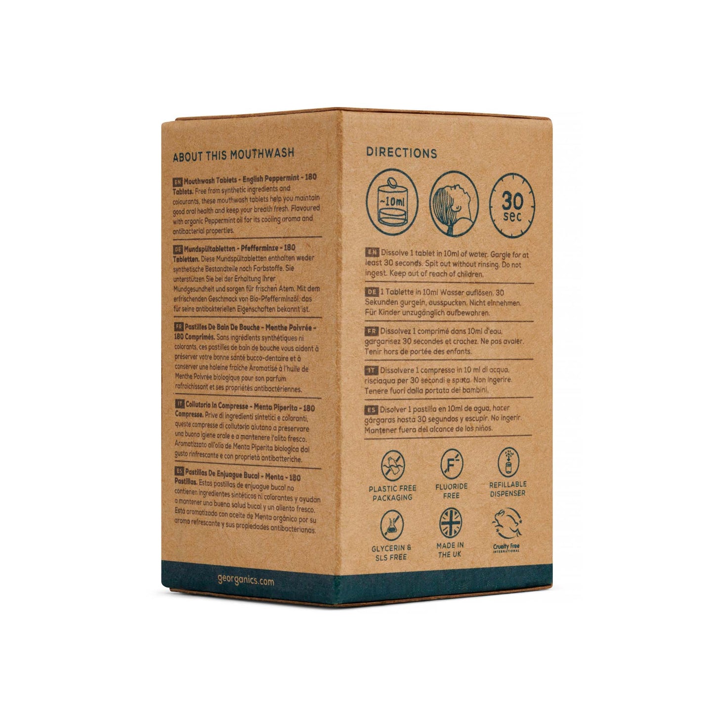 Georganics Mouthwash tablets - Peppermint
