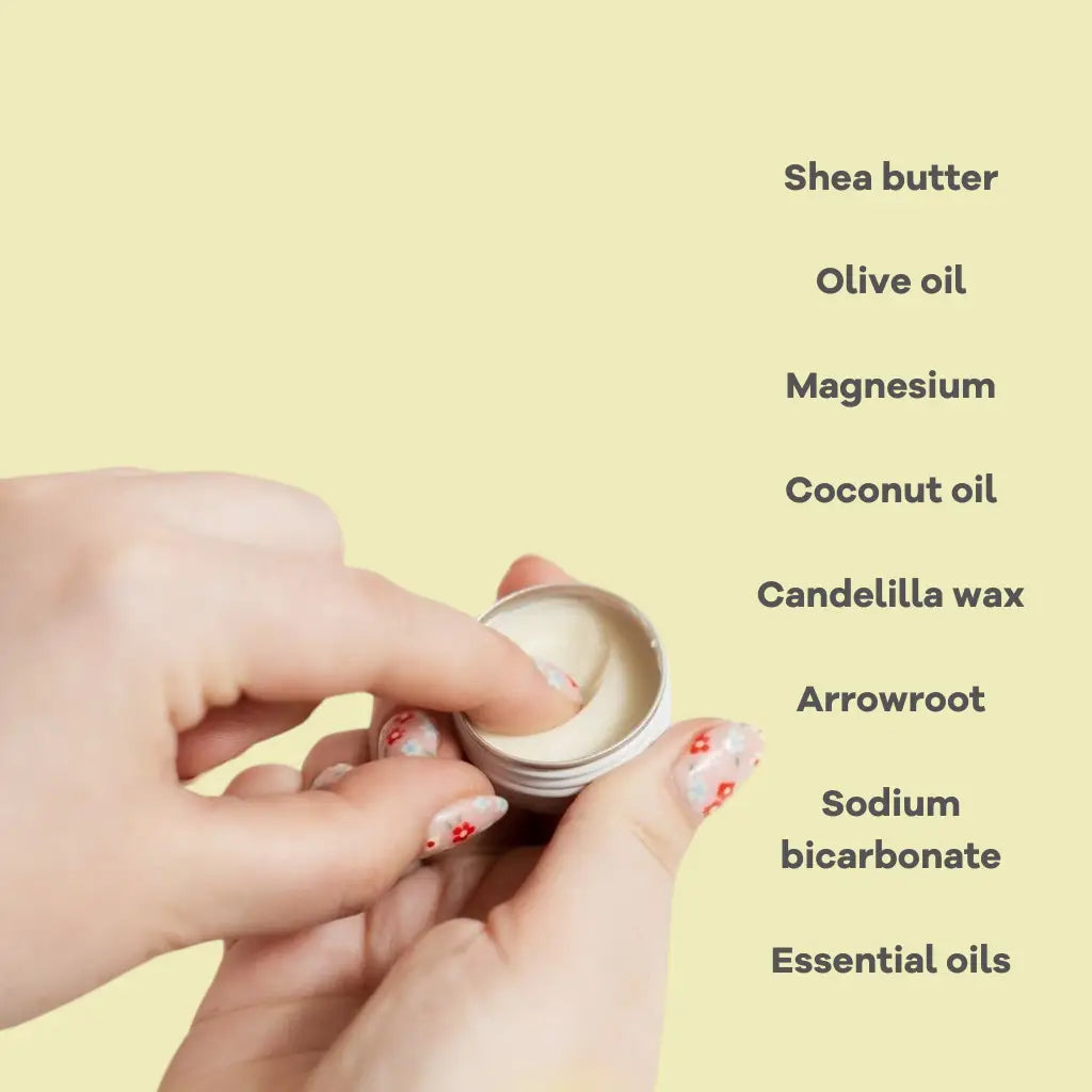 Natural Deodorant Co. Clean Deodorant Balm  - Lemon and Geranium - 10g mini / trial or travel size