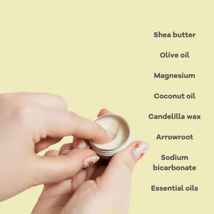 Natural Deodorant Co. Clean Deodorant Balm  - Lemon and Geranium - 10g mini / trial or travel size
