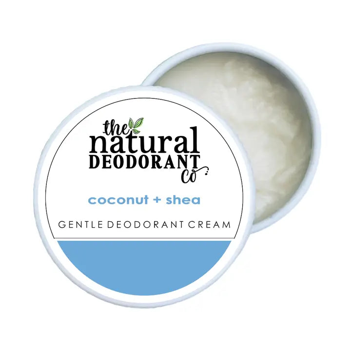 Natural Deodorant Co. Gentle Deodorant Cream Coconut + Shea (Unscented)- 10g mini / trial or travel size