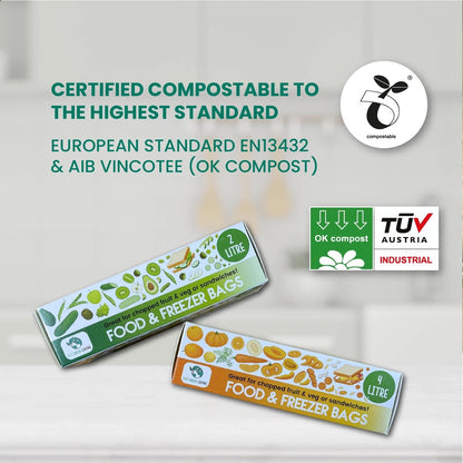 Eco Green Living 4 L Compostable Food and Freezer Bags