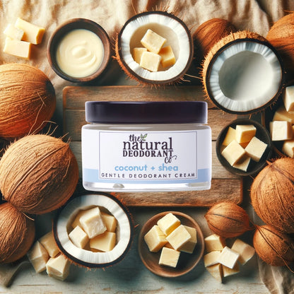 Natural Deodorant Co. Gentle Deodorant Cream Coconut + Shea (Unscented)